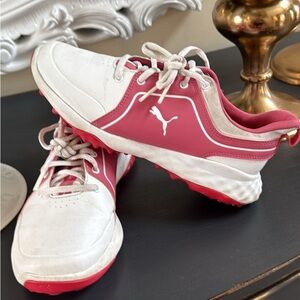 Puma Women's White and Pink Golf ⛳️ Shoes
